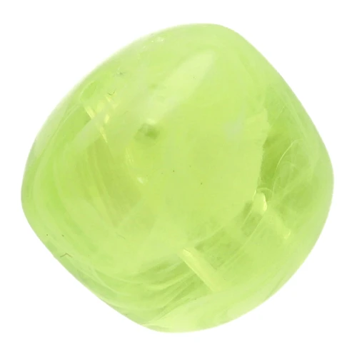 Perle cubiche irregolari 16x17 mm - Acrilico traslucido Verde chiaro marmorizzato x10