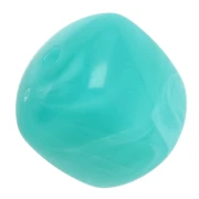 Blu turchese - Perle cubiche irregolari 16x17 mm - Acrilico opaco - Blu turchese marmorizzato x10 Perle cubiche irregolari 16x17 mm - Acrilico opaco - Blu turchese marmorizzato x10