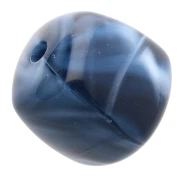 Blu Marino - Perle irregolari a forma di cubo 16x17 mm - Acrilico opaco - Blu navy marmorizzato x10 Perle irregolari a forma di cubo 16x17 mm - Acrilico opaco - Blu navy marmorizzato x10
