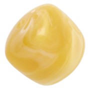 Perle irregolari a forma di cubo 16x17 mm - Acrilico traslucido - Marmo senape x10