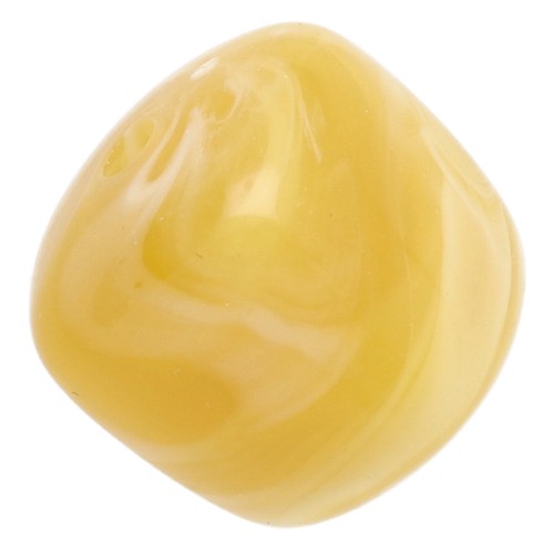 Perle irregolari a forma di cubo 16x17 mm - Acrilico traslucido - Marmo senape x10