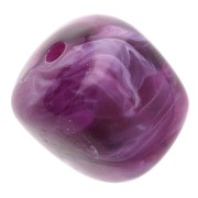 Perle cubiche irregolari 16x17 mm - Acrilico traslucido - Viola marmorizzato x10|raw }}