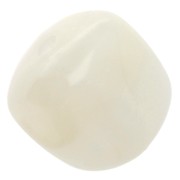 Perle cubiche irregolari 16x17 mm - Acrilico traslucido - Bianco marmorizzato x10|raw }}