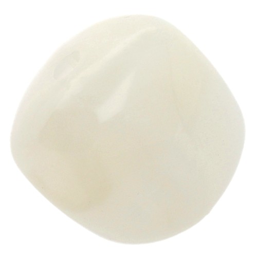 Perle cubiche irregolari 16x17 mm - Acrilico traslucido - Bianco marmorizzato x10