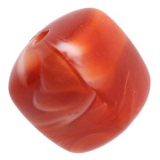 Perle cubiche irregolari 16x17 mm - Acrilico opaco - Terracotta marmorizzata x10