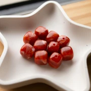 Perle cubiche irregolari 16x17 mm - Acrilico opaco - Terracotta marmorizzata x10