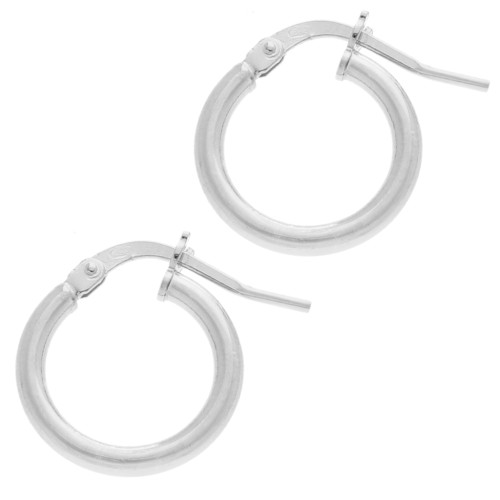 Orecchini a cerchio 14 mm - Filo 2 mm - Argento 925 x2