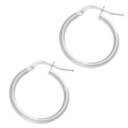 Orecchini a cerchio 19 mm - Filo 2 mm - Argento 925 x2|raw }}