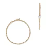 Anello testurizzato con Ossido di zirconio 19.5 mm Crystal/dorato rosa HQ x1