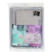 Vassoio e tappetino per perline 40x33 cm e coperchio trasparente - Grigio x1