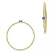 Anello testurizzato con Ossido di zirconio 19.5mm zaffiro/dorato con oro finoHQ x1