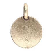 Ciondolo rotondo da 12 mm - motivo a cuore - Bronzo x1