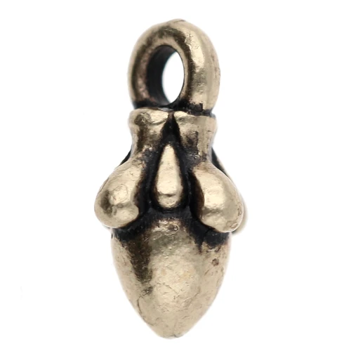 Ciondolo mini ghianda 10x6 mm - Bronzo x1