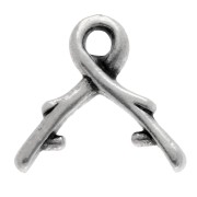 Chiusura del pendente 10 mm - Placcatura argento antico x1