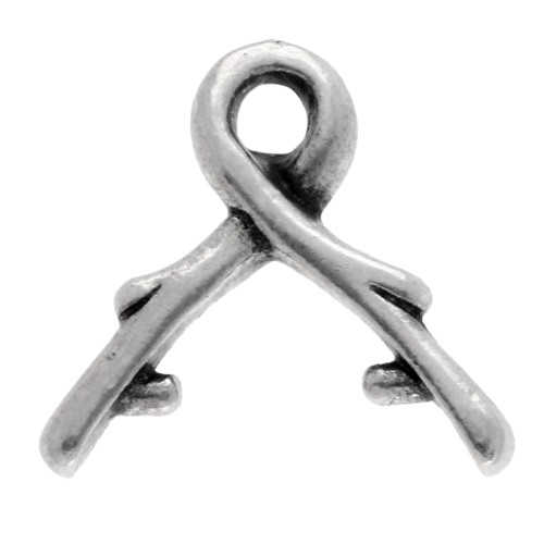 Chiusura del pendente 10 mm - Placcatura argento antico x1