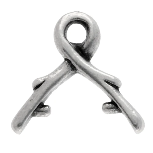 Chiusura del pendente 10 mm - Placcatura argento antico x1