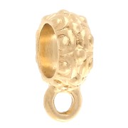 Ciondolo Farfalline testurizzato da 6 mm - Dorato x1