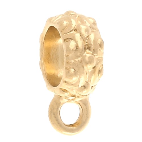 Ciondolo Farfalline testurizzato da 6 mm - Dorato x1