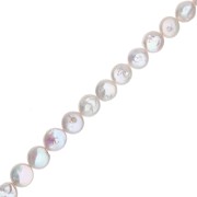 Perle irregolari d'acqua dolce - paletta rotonda 10 mm - Grado AA - Bianco x1|raw }}