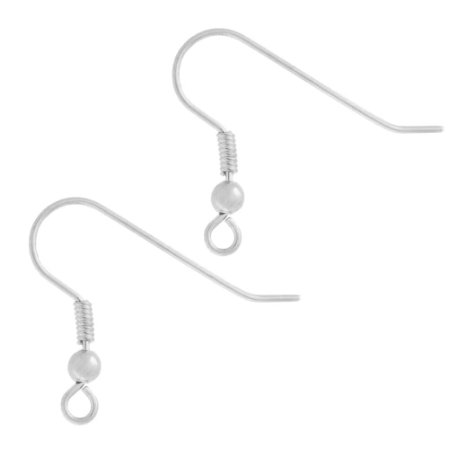 Ganci a sfera 20 mm - gambo lungo - Argento 925 x2