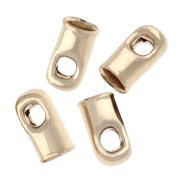 Tappi di chiusura del cavo 1,6 mm - 3 micron placcati oro x4