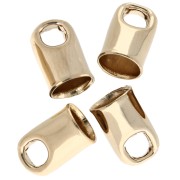 Tappi di chiusura del cavo da 4 mm - placcati oro 3 micron x1