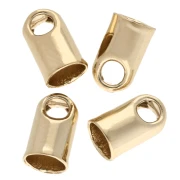 Tappi terminali del cavo 2,5 mm - 3 micron placcati oro x1