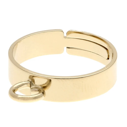 Anello regolabile con 1 fascia - Misura da 54 a 63 - Placcato oro 3 micron x1