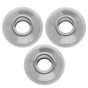 Bicone piatto 6x3 mm - Acciaio inox 304L x10