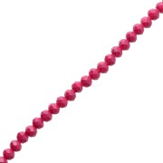 Perle sfaccettate rotonde - rotonde appiattite - 6x5 mm Plum x38cm|raw }}