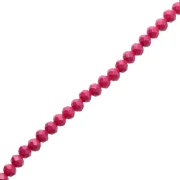 Perle sfaccettate rotonde - rotonde appiattite - 6x5 mm Plum x38cm