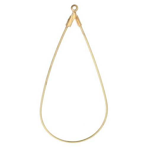 Porta orecchini a goccia 50x23 mm - Dorato x2