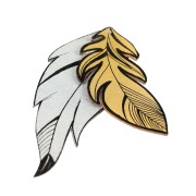 Dingue di plastica 26x20 cm - Oro e argento x4