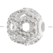 Perle rotonde in filigrana 4 mm - Argento x20