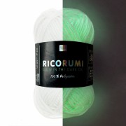 Filato Ricorumi Glow in the Dark Rico Design Amigurumi - Bianco fosforescente x 25 g