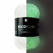 Filato Ricorumi Glow in the Dark Rico Design Amigurumi - Bianco fosforescente x 25 g