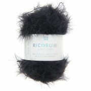 Ricorumi Filato di pelliccia sintetica Furry Rico Design Amigurumi - Nero 011 x25g