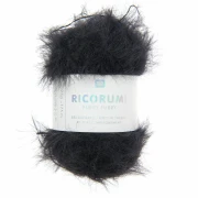 Ricorumi Filato di pelliccia sintetica Furry Rico Design Amigurumi - Nero 011 x25g