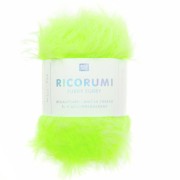 Filato di pelliccia sintetica Ricorumi Furry Rico Design Amigurumi - Verde fluorescente 017 x25g