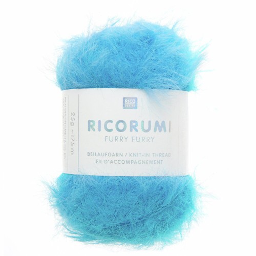 Filato di pelliccia sintetica Ricorumi Furry Rico Design Amigurumi - blu cielo 019 x25g