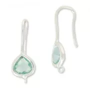 Ganci per orecchini 27 mm Light Azore/Placcatura argento fino x2