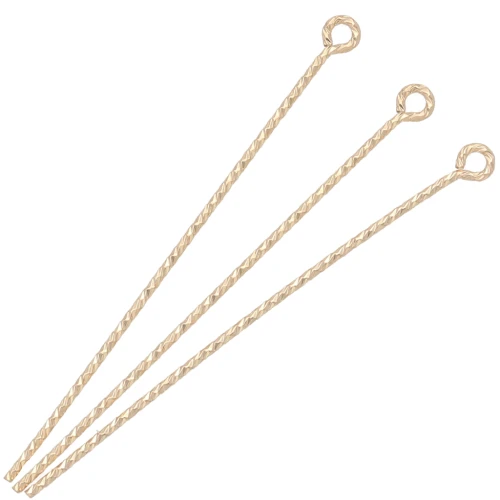 Chiodo diamantato a testa tonda 44,5x0,75 mm Gold filled (oro laminato) x1