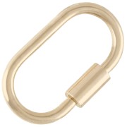 Chiusura a vite ovale 21x12 mm in oro chiaro (oro laminato) x1|raw }}