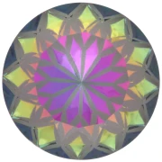 Cabochon rotondo Aurora A1088L Lotus 14 mm - Crystal Volcano x1
