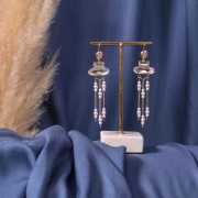 Ganci per orecchini 19 mm Crystal - Dorato con oro fino x2