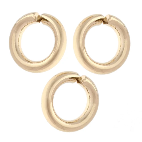 Anelli aperti rotondi 5x1 mm - Placcato oro 3 micron x4