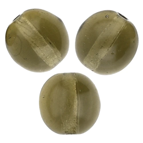 Perline tonde in vetro ceco 8 mm - Quarzo fumé x20