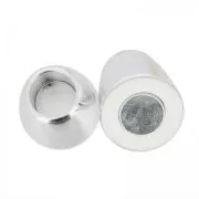 Chiusura magnetica 34 mm per cordone 8 mm argentato x1