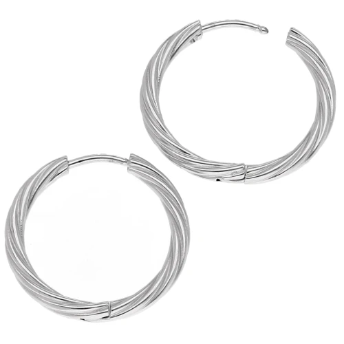 Rosette tonde ritorte da 21 mm - filo da 2,3 mm - acciaio inox 304 x2