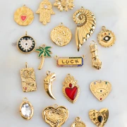 Pendente chiuso 29x8 mm - Acciaio inossidabile 304 Dorato x1